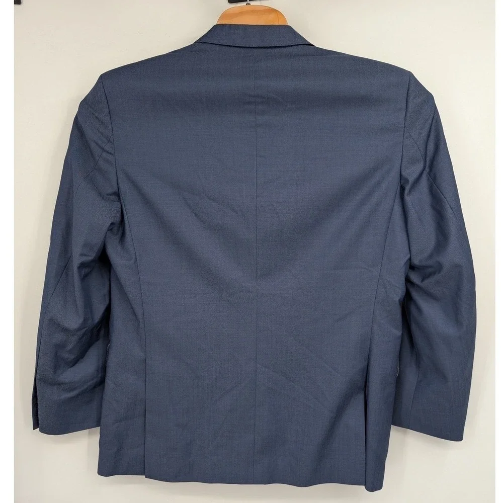 Peter Millar Wool Suit Set Sport Coat Blazer‎ Pants sz 42R Men Blue